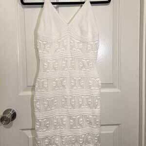 Olive & Oak White Crochet Mini Dress